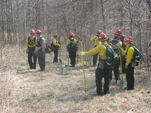 firefighters preparing for controlled burn
